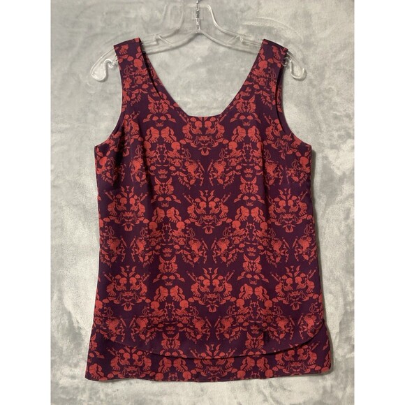 Cabi Shirt Womens Small Purple Red Cameo Sleeveless Tank Top Layered Y2K Whimsy - Picture 3 of 16